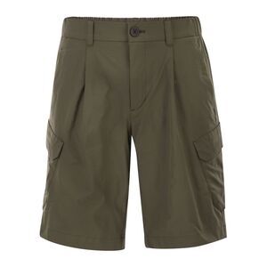 Herno Men Technical Fabric Cargo Bermuda Shorts